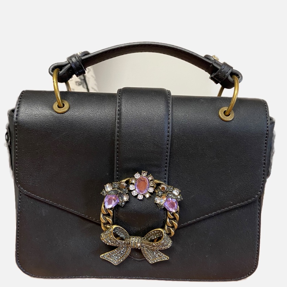 Aldo Beautiful Rhinestone black purse hand bag